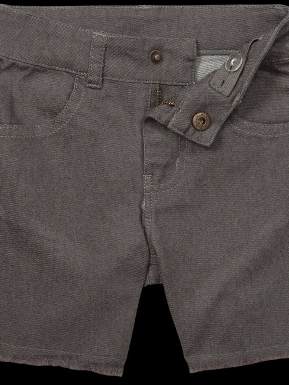 Unbranded Size Medium (M) Men's Gray Chino Shorts with Button Fly Closure